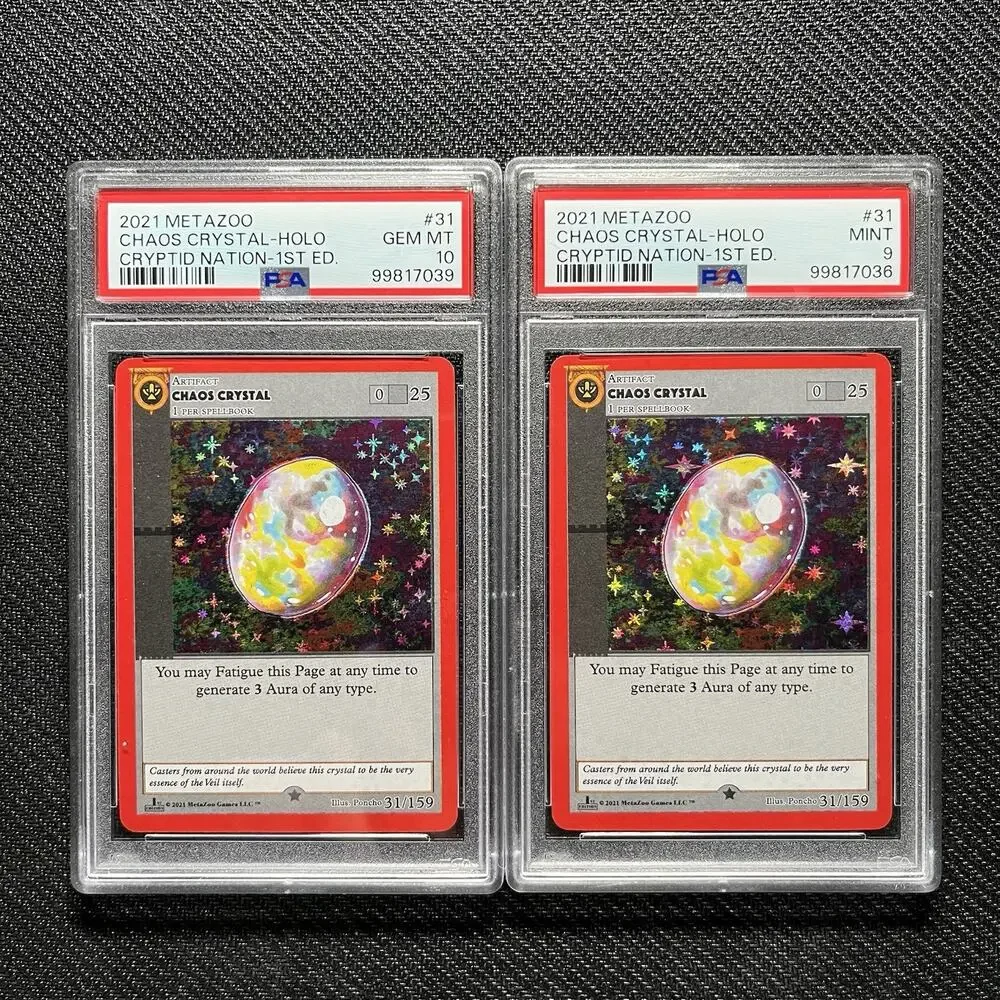 Metazoo Chaos Crystal PSA 10 Gem Mint + 9 Mint Lot Full Holo 1st Edition